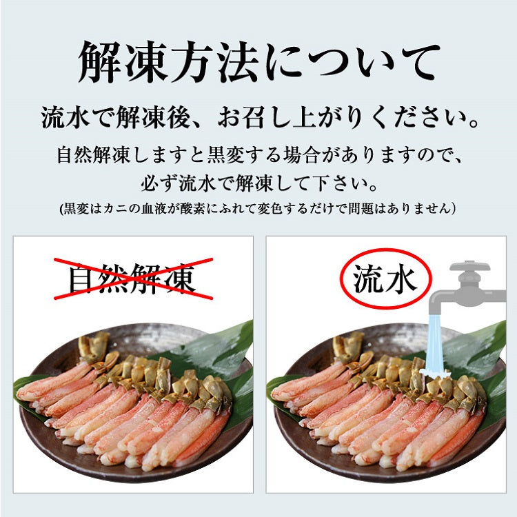 生食、しゃぶしゃぶ用 冷凍 生 ずわいがに ポーション500g(むき身)20本入り ズワイガニ